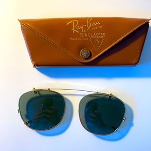 VINTAGE RAY-Ban clip-on sunglasses with case